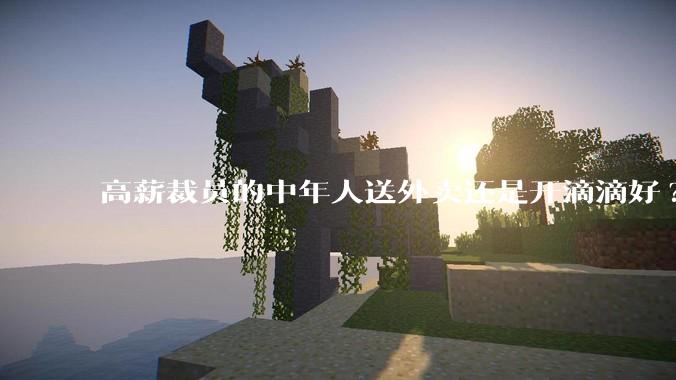 高薪裁员的中年人送外卖还是开滴滴好?